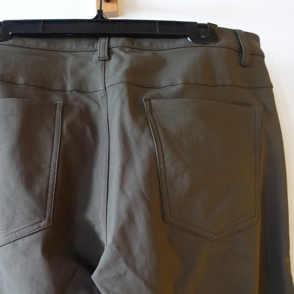 Lululemon Warpstreme ABC Pant Classic 37"L inseam Tall Size 34 Dark Olive - Picture 10 of 12